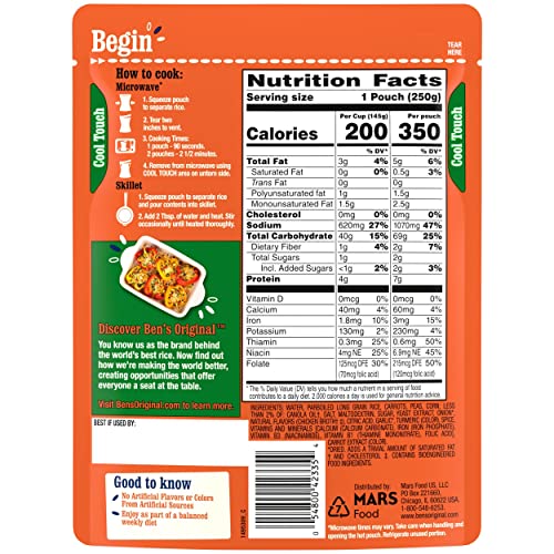 BENS ORIGINAL Ready Rice Garden Vegetable Flavored Rice, Easy Dinner Side, 8.8 oz Pouch