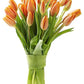 KaBloom Flowers - Mother's Day Collection - Bouquet of 10 Orange Tulips without vase. Gift for Birthday, Sympathy, Anniversary, 