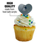 GRAPHICS & MORE Cupcake Picks Set of 6, Acrylic, Dalton State College, Heart Love Decoration, Model CUPT.HRT.ACR.6PK.CLCDSC500B