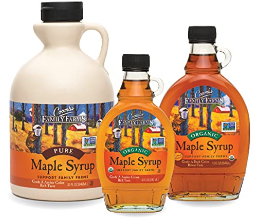 Coombs Family Farms Maple Syrup, Grade A Amber, 64 Fl Oz, Rich Taste
