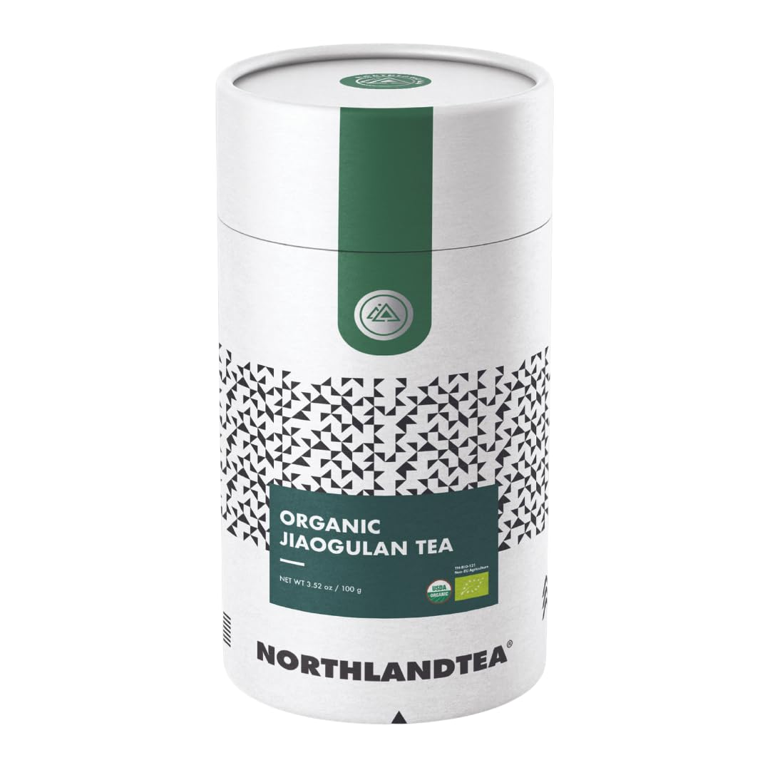 Organic Gynostemma Tea - Jiaogulan Tea 3.52 Oz - Certified Usda & Eu Organic - Loose Leaf - Energy Blend Free - Directly From Thailand Local Farmer - Eternal Life Herb - Northlandtea