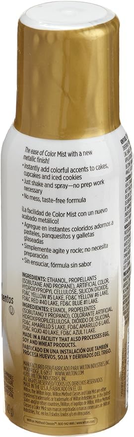 Generic Wilton Color Mist Edible Decorating Spray Set - Fairy Set (Silver, Gold, Pink, Purple)