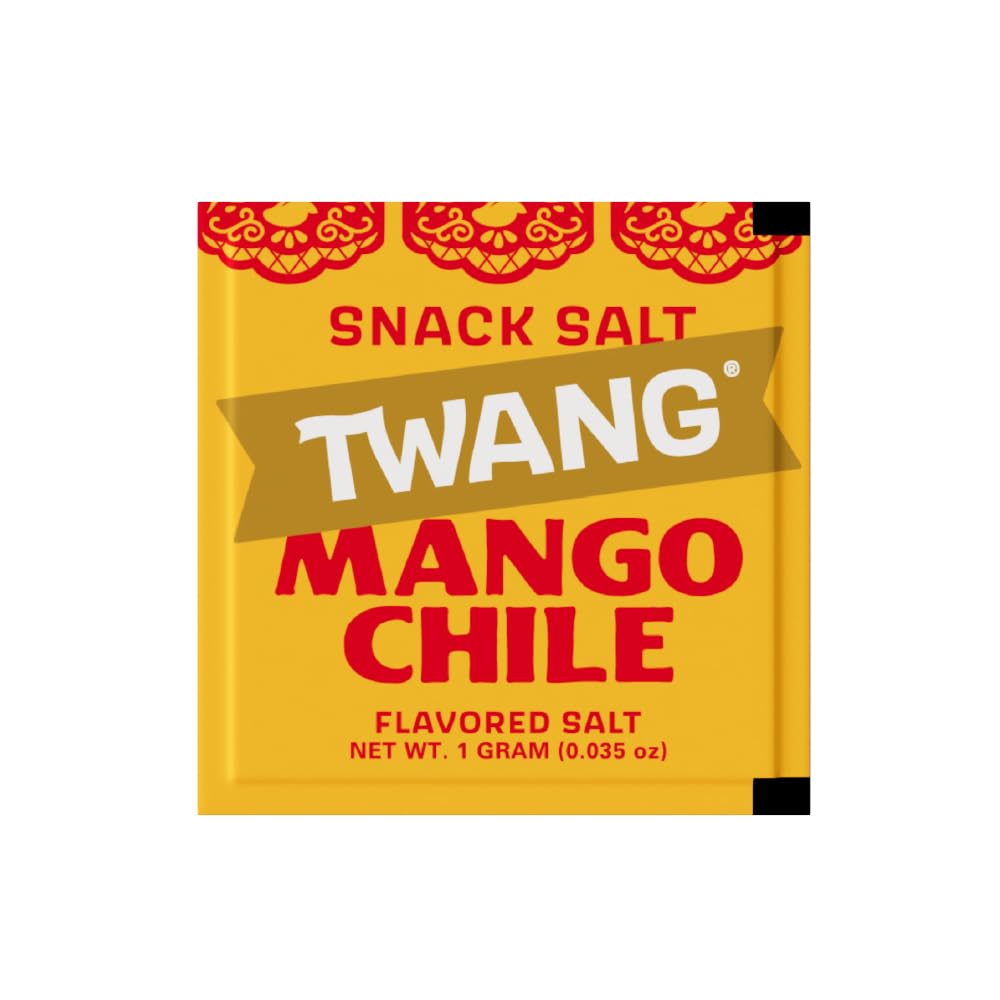 Twang Twangerz Snack Topping, Mango Chile, 1 Gram Packets, Pack of 200