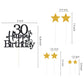 Pargleev Glittery 30Th Happy Birthday Cake Topper With Star,Personalised 30 Birthday Cake Toppers Party Decorations Party Suppli