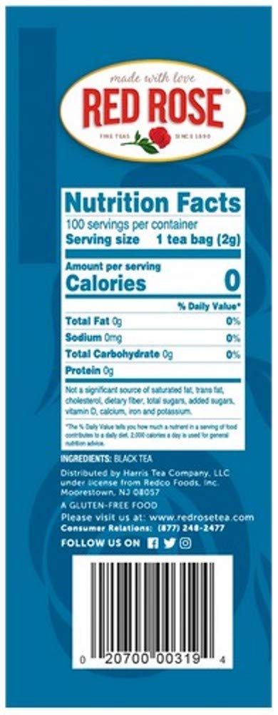 Red Rosetea Bags, 100-Count