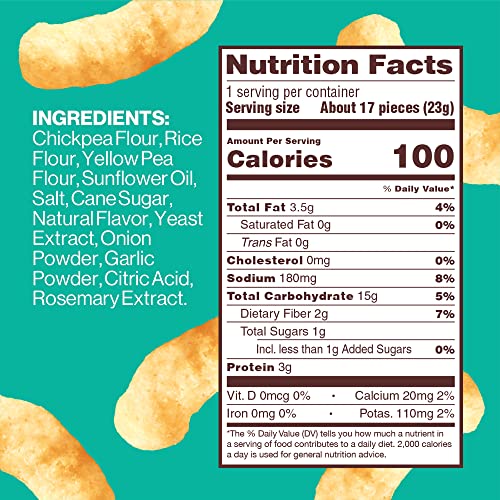 Hippeas Chickpea Puffs, Groovy White Cheddar, 0.8 Ounce (Pack of 30), 3g Protein, 2g Fiber, Vegan, Gluten-Free, Crunchy, Plant P
