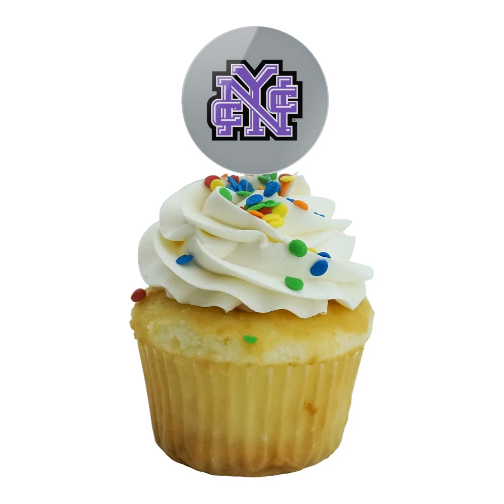 City College Of New York Secondary Logo Cupcake Picks Toppers Decoration Set Of 6