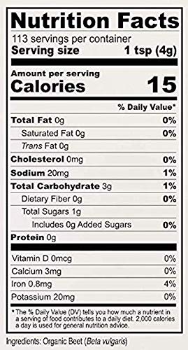 Anthonys Organic Beet Root Juice Powder, 1 lb, Gluten Free, Non GMO, Vegan Friendly