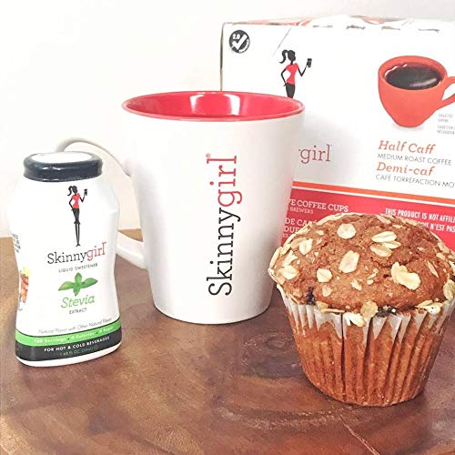 Skinnygirl Half Caff Coffee Pods, Medium Roast, 24 Count, Compatible with Keurig K Cups