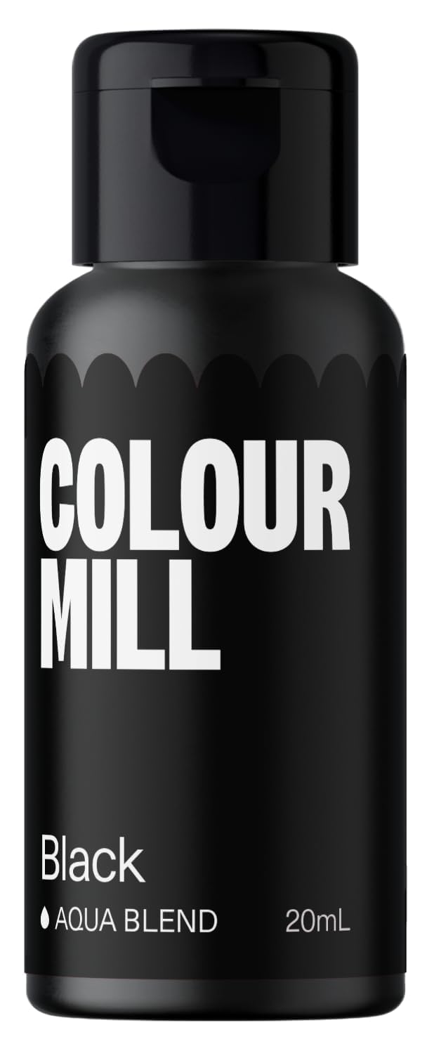 Colour Mill Aqua Blend Water-Based Food Coloring, 20ml, Black, 0.68 Fl Oz