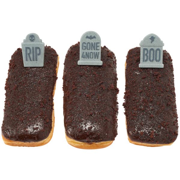 Tombstones Grave Edible Sugar Cake Toppers, 12 Count