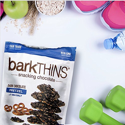 Barkthins Snacking Dark Chocolate, Pretzel With Sea Salt, 10 Ounce (Pack Of 9)