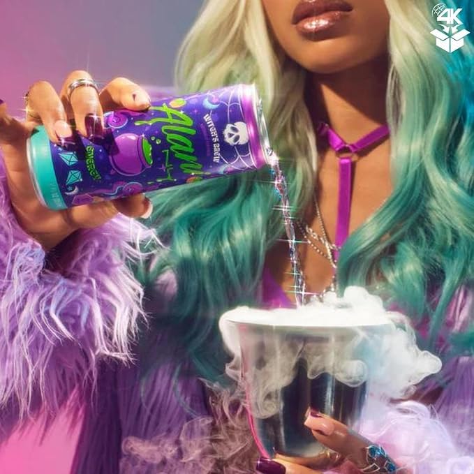 New Alani Energy Drink Witches Brew, Sugar Free, Low Calorie Energy Drinks, 12 Fl Oz Cans, 6 Pack