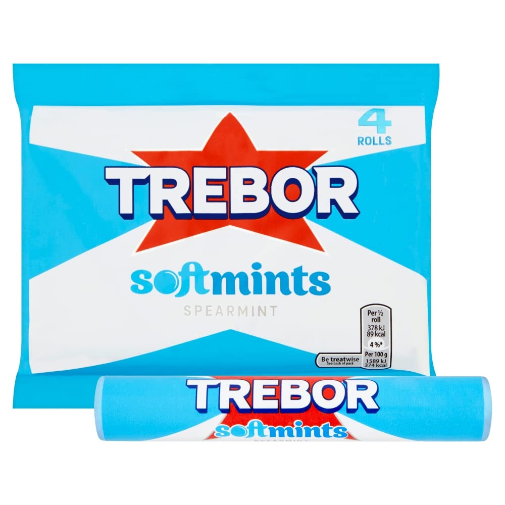 Trebor Softmints Spear - Pack of 6, 24 Rolls - Refreshing Mint Flavor