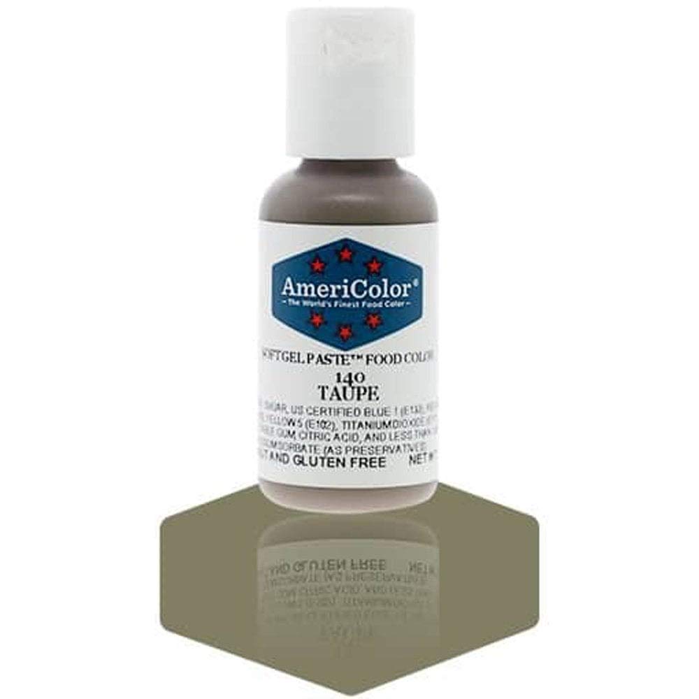 Americolor, Taupe, 0.75 Ounce Bottle, Soft Gel Paste Food Color