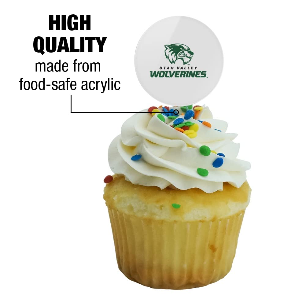 Utah Valley University Secondary Logo Cupcake Picks Toppers Decoration Set Of 6