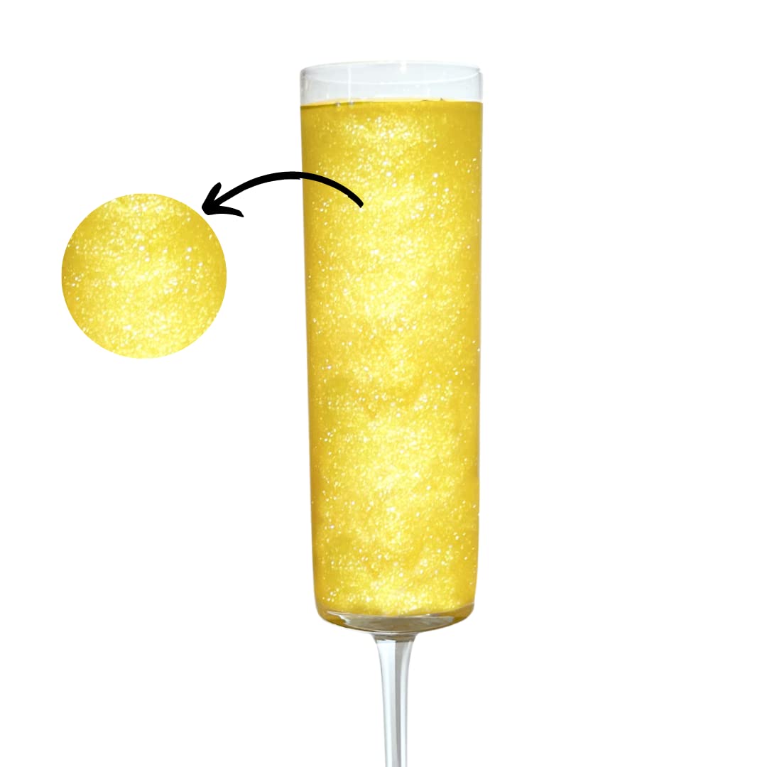 Sip & Shimmer Edible Glitter for Drinks – Gold Cocktail Glitter, Food-Grade, Kosher, Nut-Free, Gluten-Free, Small Size, Model 123-456