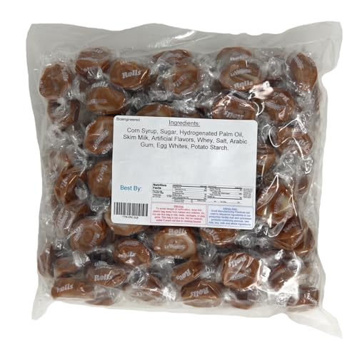 YANKEETRADERS Coconut Caramel Rolls Candy, Individually Wrapped, 2 Pound Bulk Bag