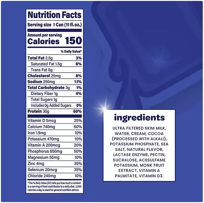 Nurri Ultra-Filtered Protein Shake, 6 Count Vanilla & 6 Count Chocolate Flavors, 30g Protein, 11 Fl Oz Cans, Total12 Pack