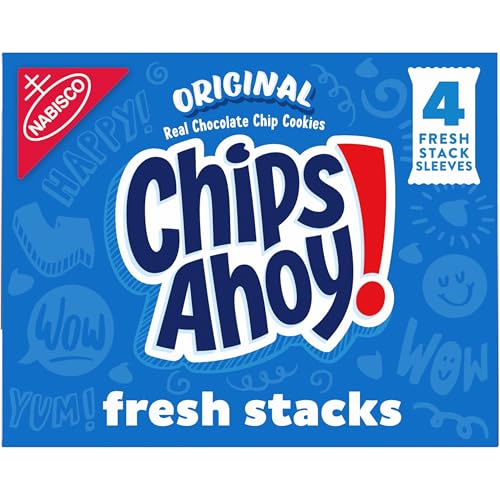 CHIPS AHOY! Fresh Stacks Original Chocolate Chip Cookies, Bulk Travel Snacks, 6 Boxes (24 Multi Snack Packs)