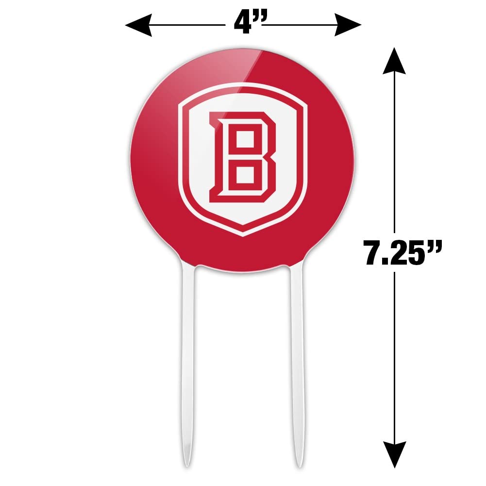 GRAPHICS & MORE Acrylic Cake Topper - Bradley University Logo, Multi, One Size