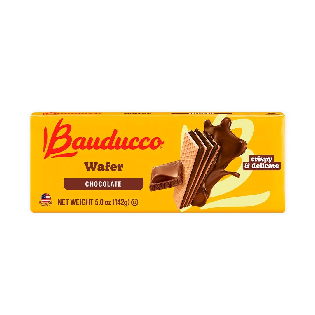 Bauducco Chocolate Wafers - Crispy Wafer Cookies With 3 Delicious, Indulgent, Decadent Layers of Chocolate Flavored Cream - Deli