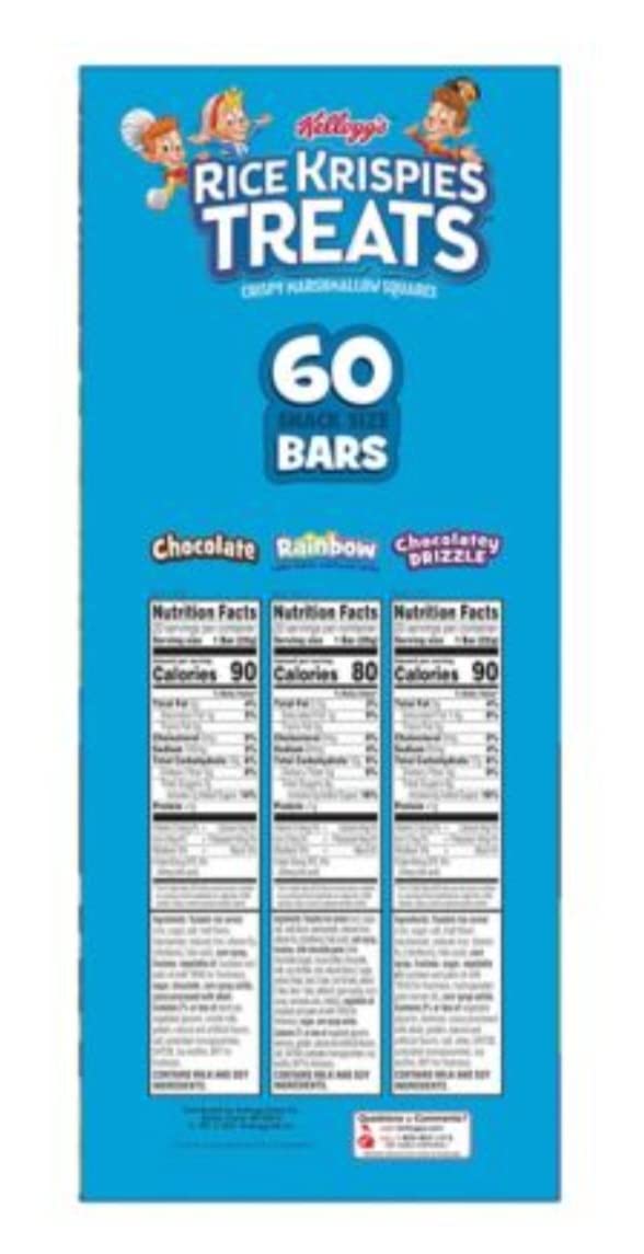 Kelloggs Rice Krispies   Snack Bars Variety Pack, 60 Ct