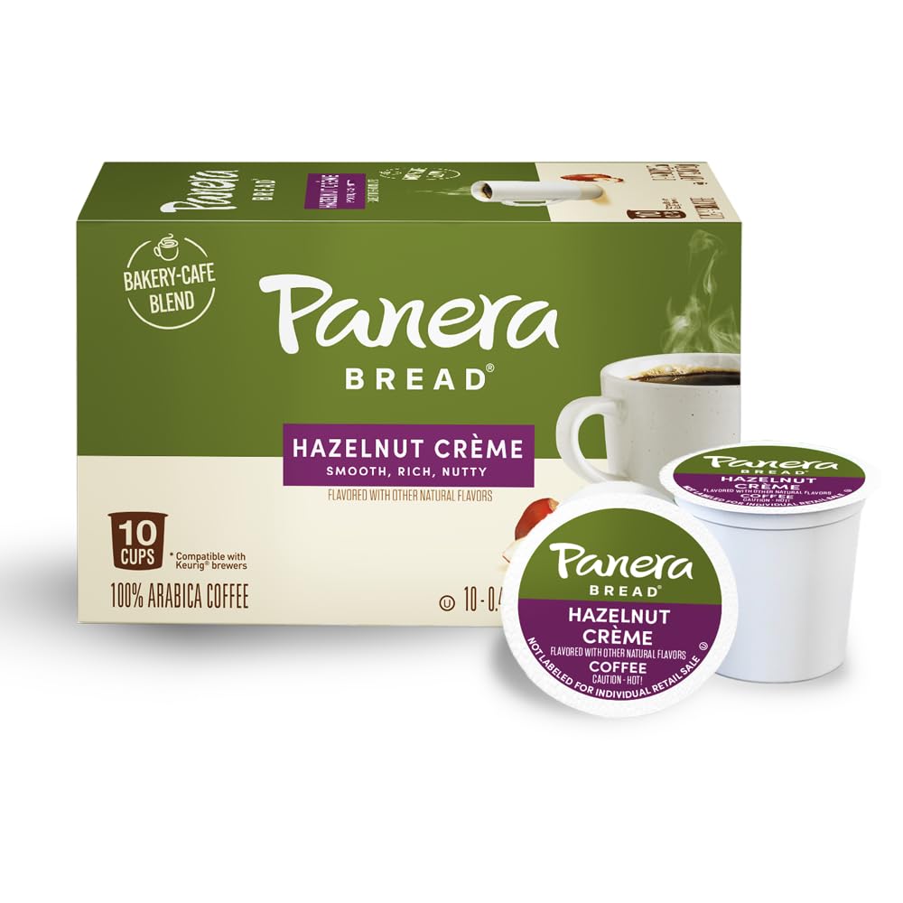 Panera Hazelnut Crème Light Roast Coffee Pods, Single Serve, 10 Count, 1 Pack