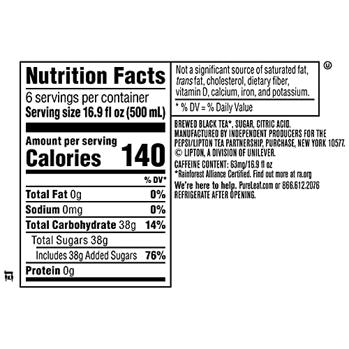 Pure Leaf Sweetened Tea, 16.9 oz, 6 pk