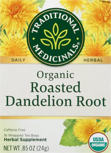 Traditional Medicinals Roasted Dandelion Root Herbal Tea, 16 ct