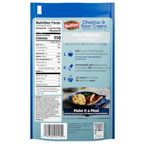 IDAHOAN REGULAR MASHED INSTANT POTATO MIX FLAKES 4 OZ