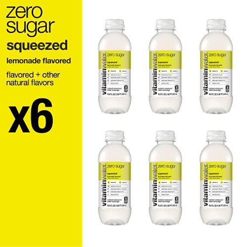 vitaminwater zero Squeezed, 16.9 fl oz, 6 Pack