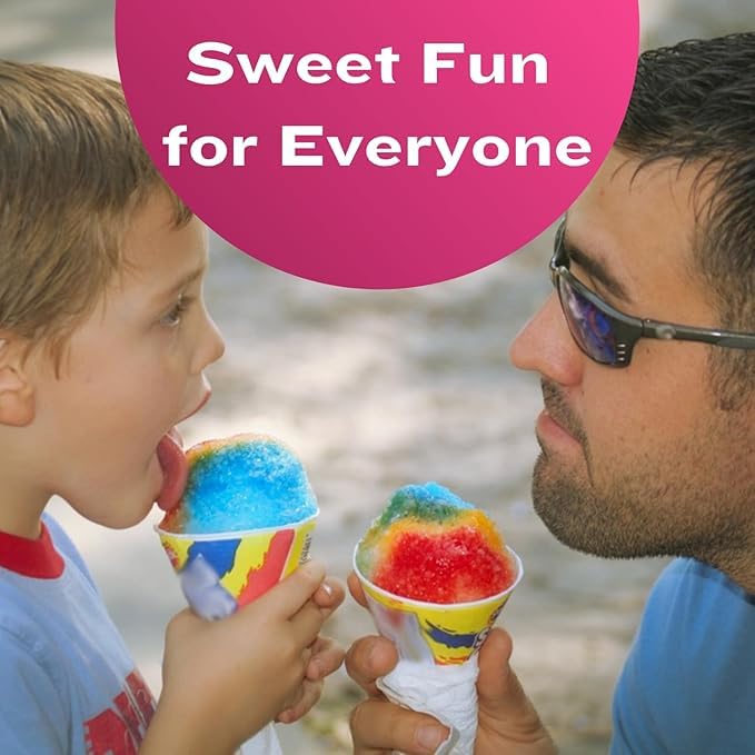 Syruvia Snow Cone Syrup 12.7oz - Strawberry Syrup For Shaved Ice  Snow Cones  Slushies  Italian Soda  Popsicles. Kosher  Dairy Free