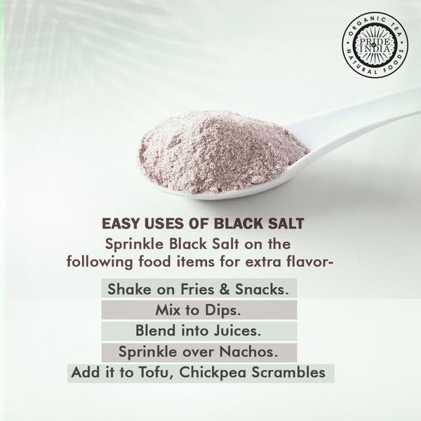 Pride Of India Himalayan Black Salt (Kala Namak) Extra Fine, 1 lb Dual Sifter Jar, Pack of 6, 84+ Natural Minerals