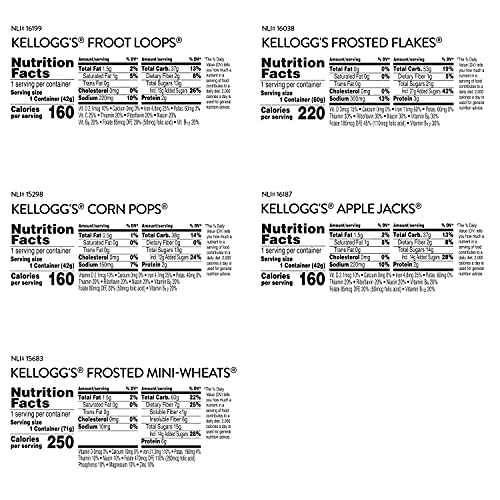 Kellogg s Breakfast Cereal Cups, Kids Snacks, Family Breakfast, Variety Pack (24 Cups)