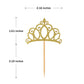 Donoter Gold Princess Crown Cupcake Toppers - 24 Count for Birthday & Baby Shower Party Decorations
