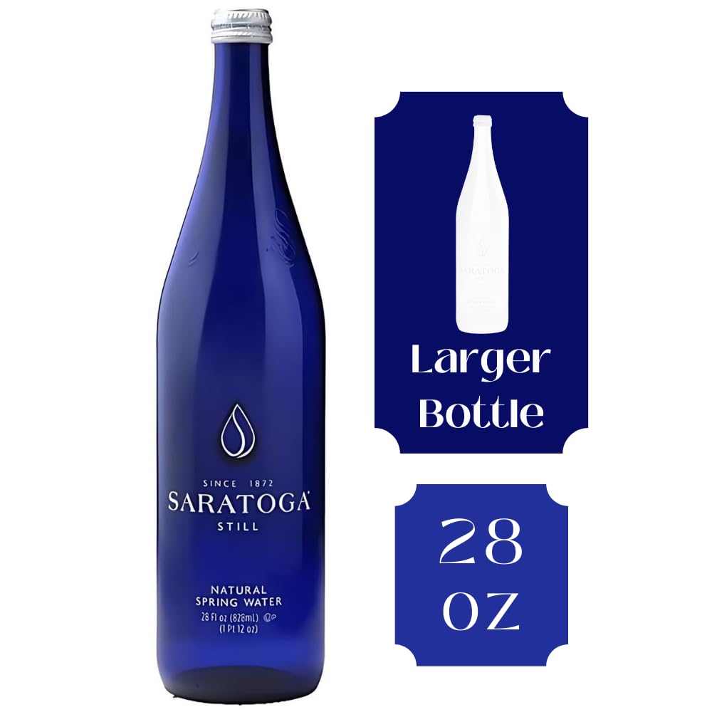 Generic Natural Spring Water, 28oz Glass Bottles, 6 Pack