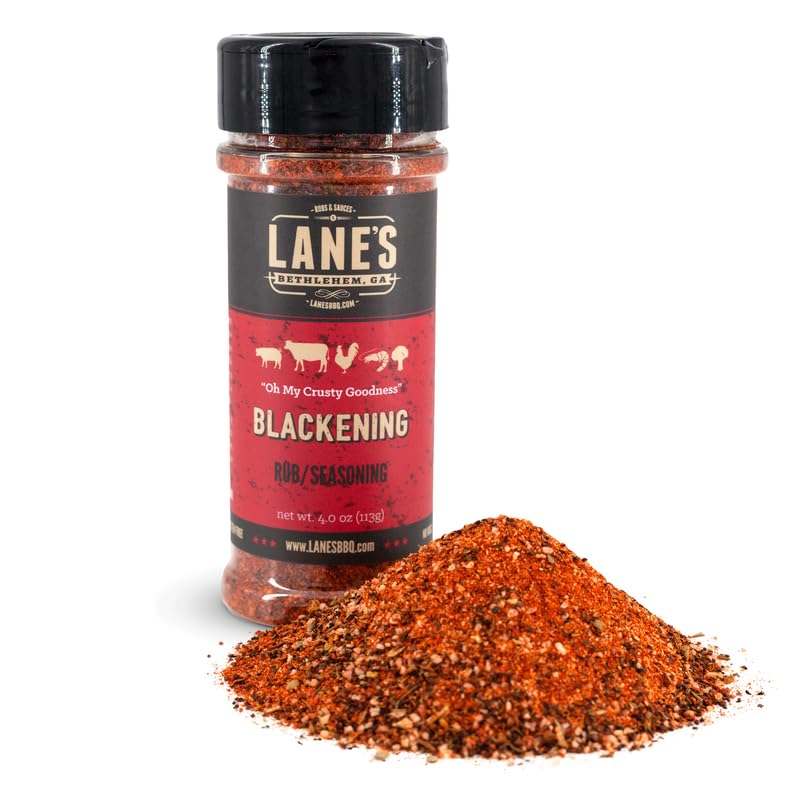 Lanes Blackened Seasoning Spice, All-Natural Cajun Blend for Fish, Pork & Beef, 4.6 Oz
