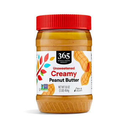 365 by Whole Foods Market, Creamy Peanut Butter, Stir and Enjoy, 16 Ounce