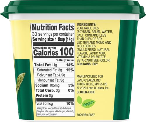 Land O Lakes Plant-Based Creamy Spread, Vegan & Gluten-Free, Spreadable, 15 oz tub