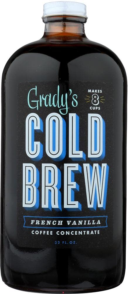 Gradys Cold Brew Concentrate, French Vanilla, 32 Fl Oz