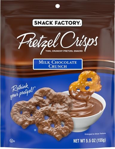 Snackk Factoryy Pretzel Crisps Milk Chocolate Covered Pretzels 5.5 Ounce