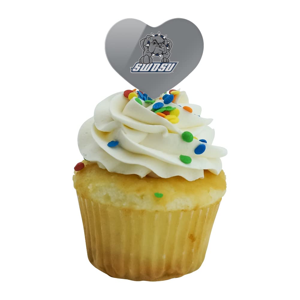 GRAPHICS & MORE Cupcake Picks Set of 6 - Acrylic Heart Toppers - Southwestern Oklahoma State University