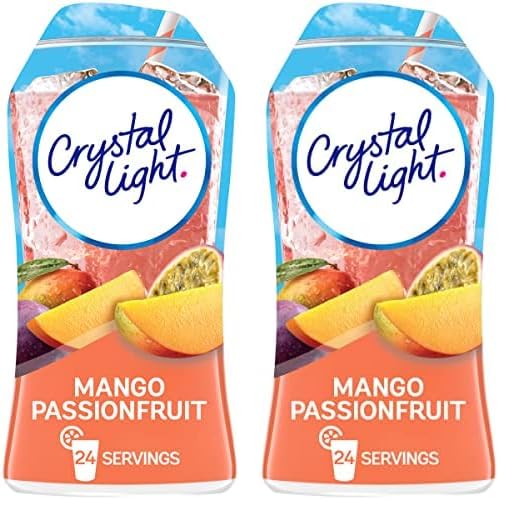 Crystal Light Sugar-Free Zero Calorie Liquid Water Enhancer - Mango Passionfruit Water Flavor Drink Mix (1.62 fl oz Bottle) (Pac