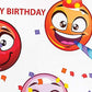 Gifts of Gourmet Hand-Crafted 14 Piece Chocolate Gift Basket - Medium - Birthday Emojis
