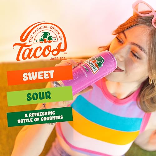 Jarritos - Mexican Soda Soft Drinks  Guava (12 oz  355ml) 24 Cans (3 Boxes of 8) - Made with Real Cane Sugar - 0g Fat - Made in Mexico - Natural Flavor Soda Pop - Party & BBQ Beverages