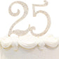Hatcher Lee 25th Birthday Cake Topper - Bling Crystal, Gold, Model HCL-303, Perfect for Party Decorations