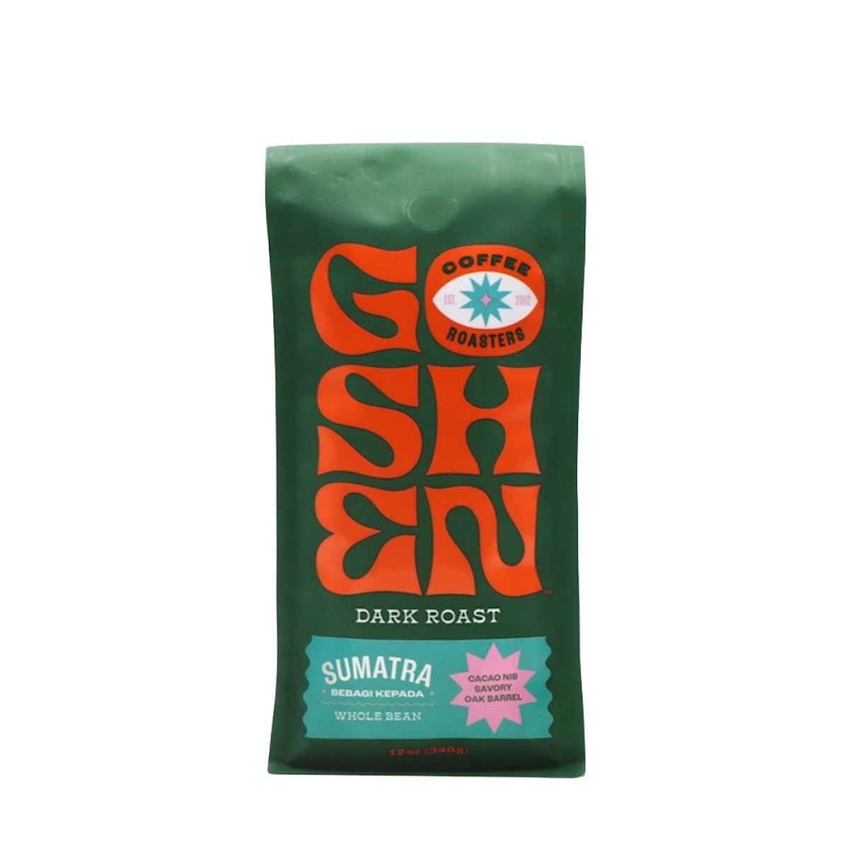 Sumatra Bebagi Kepada - Roasted by Goshen Coffee Roasters - Whole Bean Coffee - 12 Ounce Bag