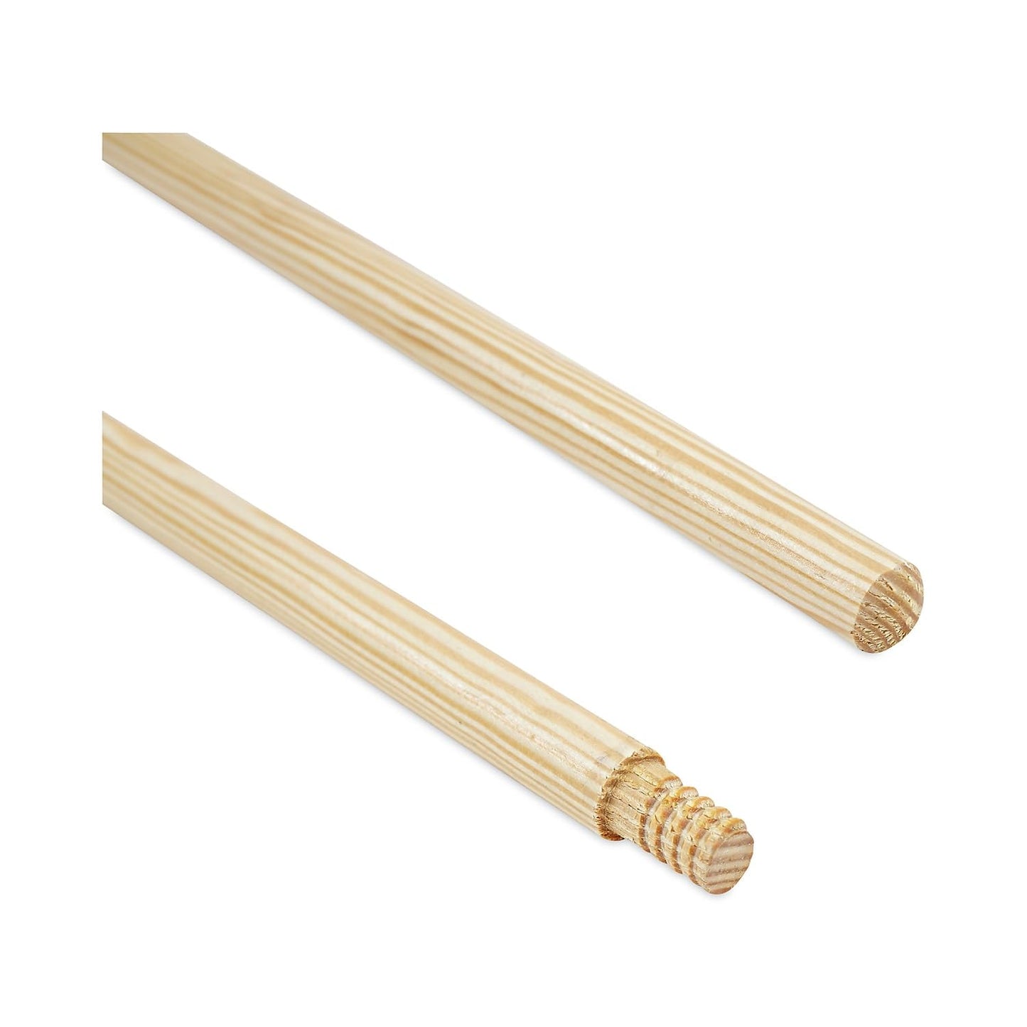 Threaded End Broom Handle, 15/16'' X 60'', Natural Wood