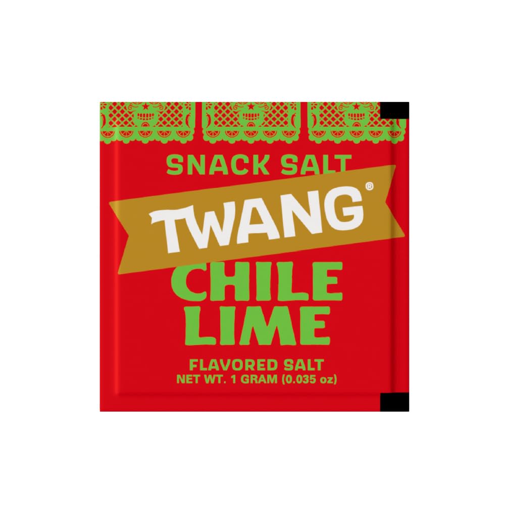 Twang Twangerz Snack Topping, Chile Lime, 1 Gram Packets, Pack of 200, Red